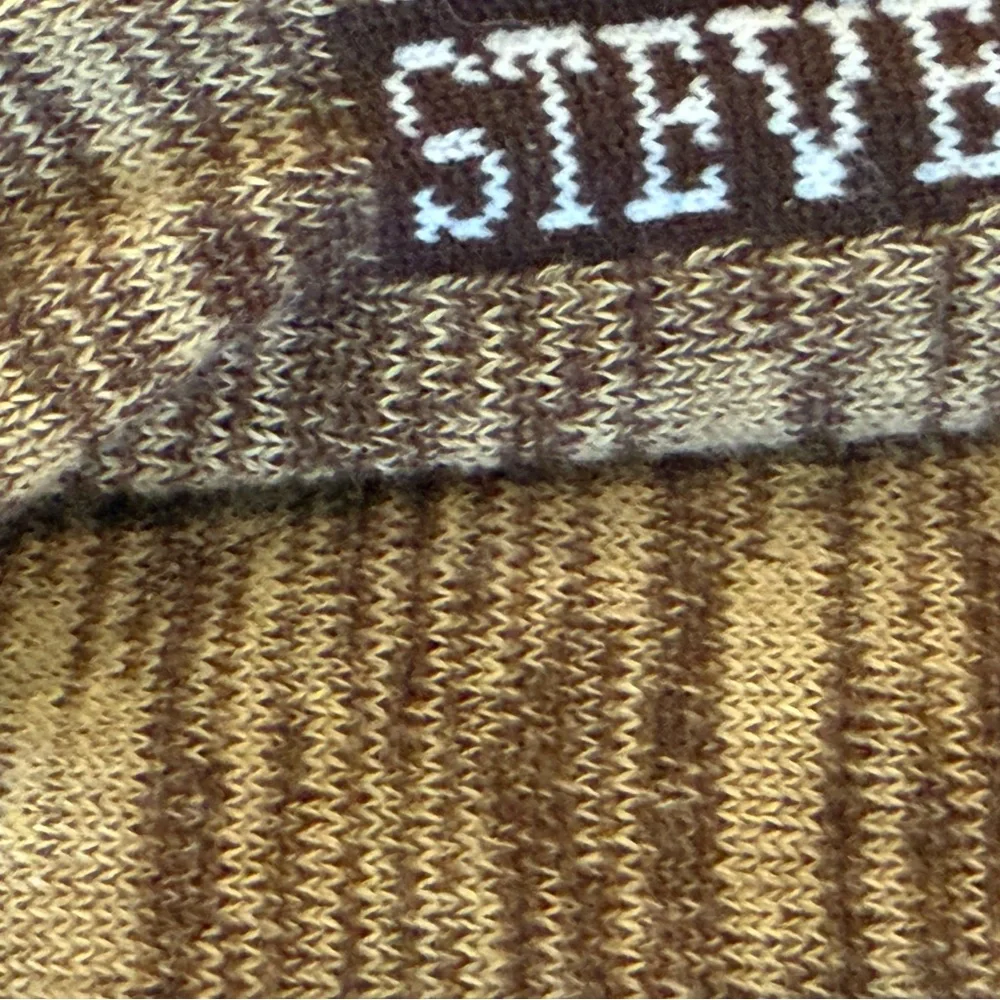 Steve Madden Tan and Dark Brown Marled Boot Socks with cuff Like New!